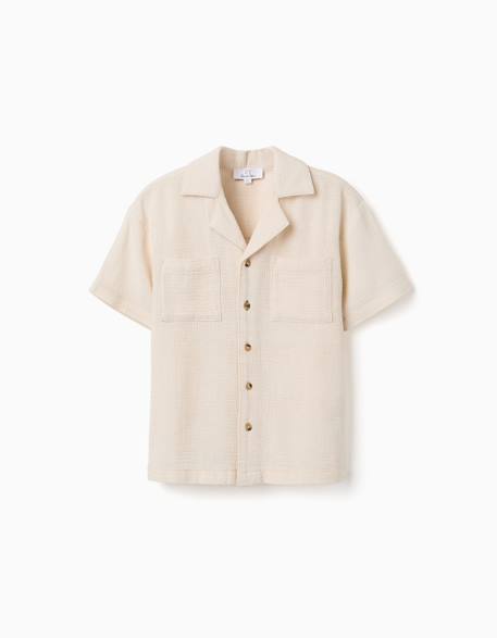Garçon-Chemise-Chemise en coton avec poches poitrine