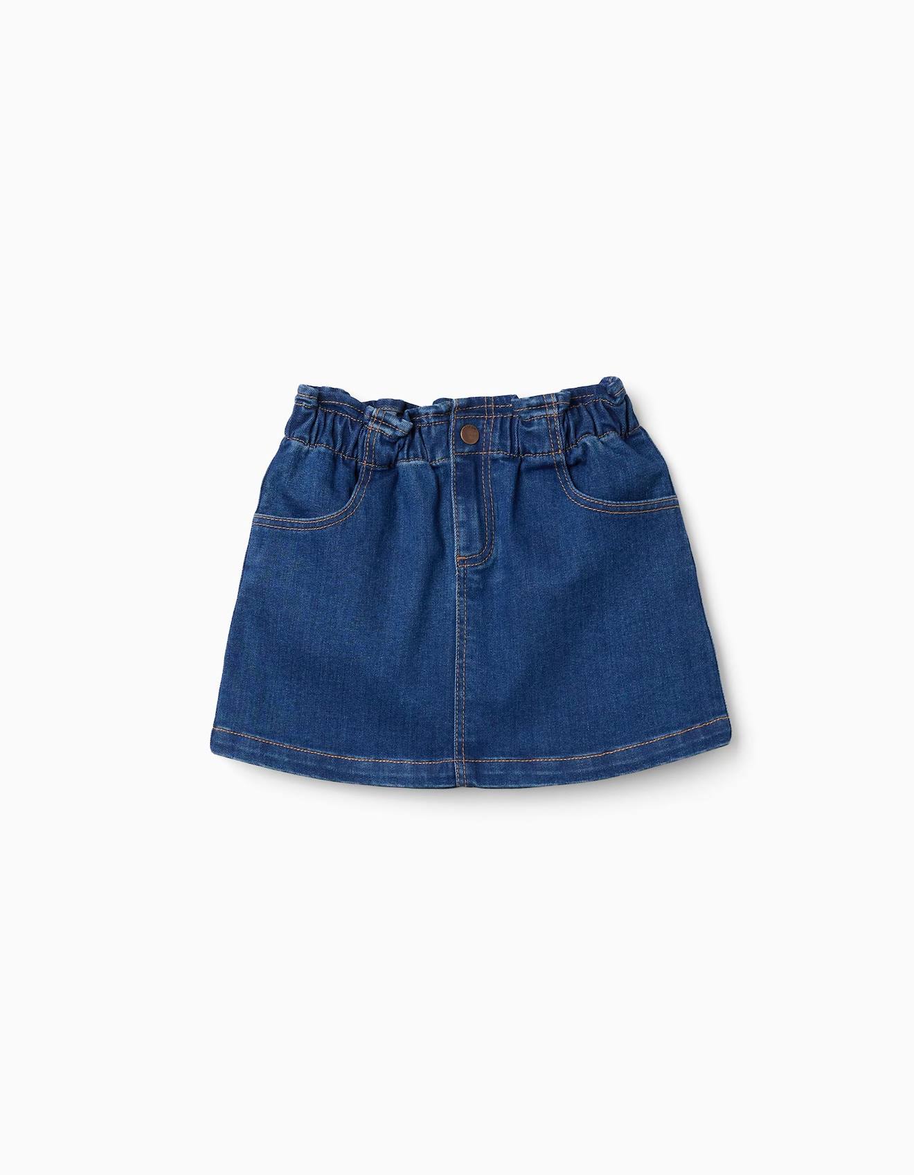 Jupe En Jean Avec Taille Paperbag Et Poches Bleu 23 €