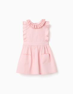 Bébé-Robe, jupe-Robe en popeline avec col et manches à volants