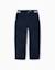 Pantalon chino slim en sergé avec bande rayée Beige clair+Bleu 5 - vertbaudet enfant 