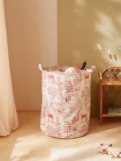 Bac de rangement rond esprit toile de jouy  - vertbaudet enfant