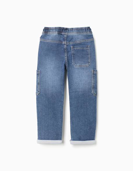 Jean à coupe droite avec poches cargo Bleu 2 - vertbaudet enfant 