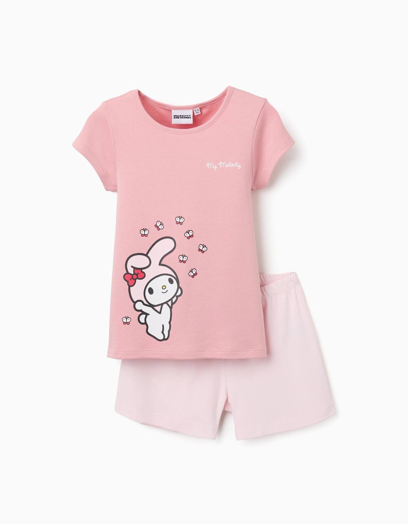 Pyjama En Coton Manches Courtes Avec Imprim My Melody Rose Clair 17 €
