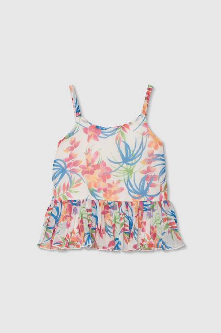 Fille-Blouse fille imprimé feuille