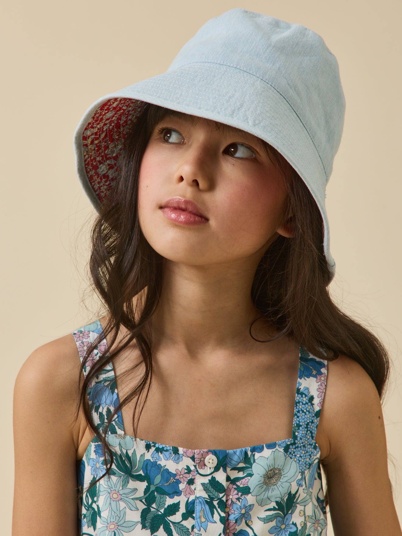 Bob Rversible Fille Denim Bleach 20$