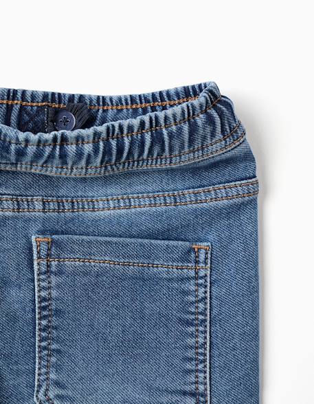 Jean à coupe droite avec poches cargo Bleu 3 - vertbaudet enfant 