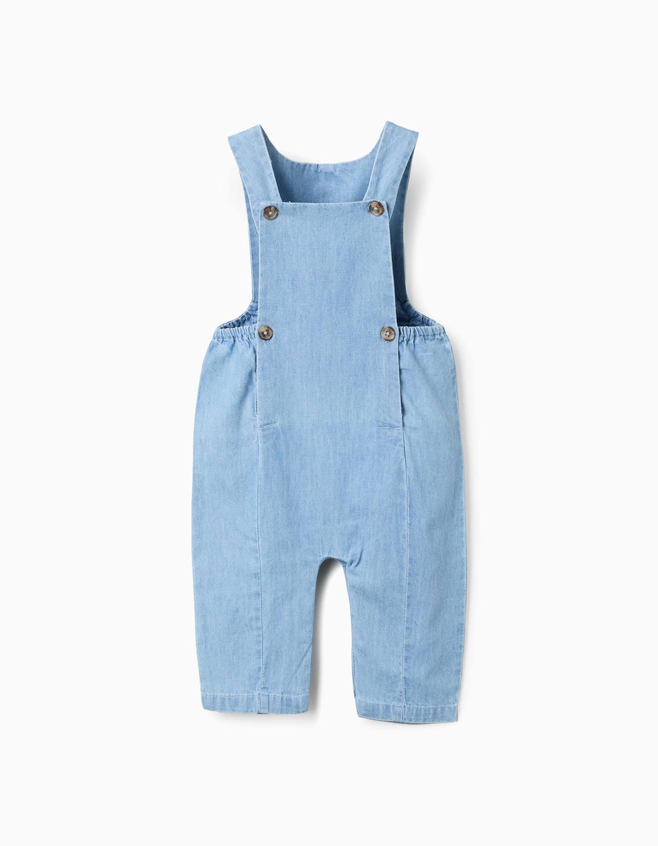Combinaison En Jean Avec Élastique Bleu
