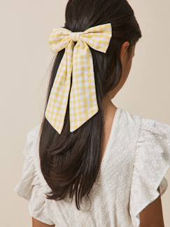 Barrette  grand noeud vichy  - vertbaudet enfant