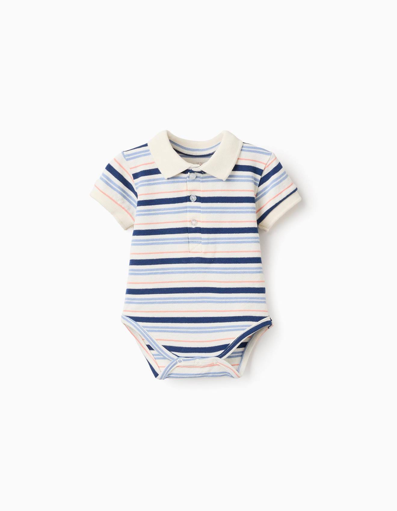 Body-polo En Coton Rayures Blanc 15 €