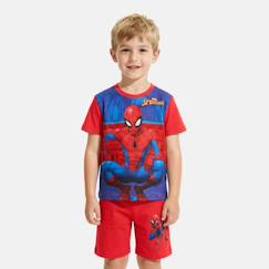 -Ensemble garçon t-shirt manches courtes et short spiderman