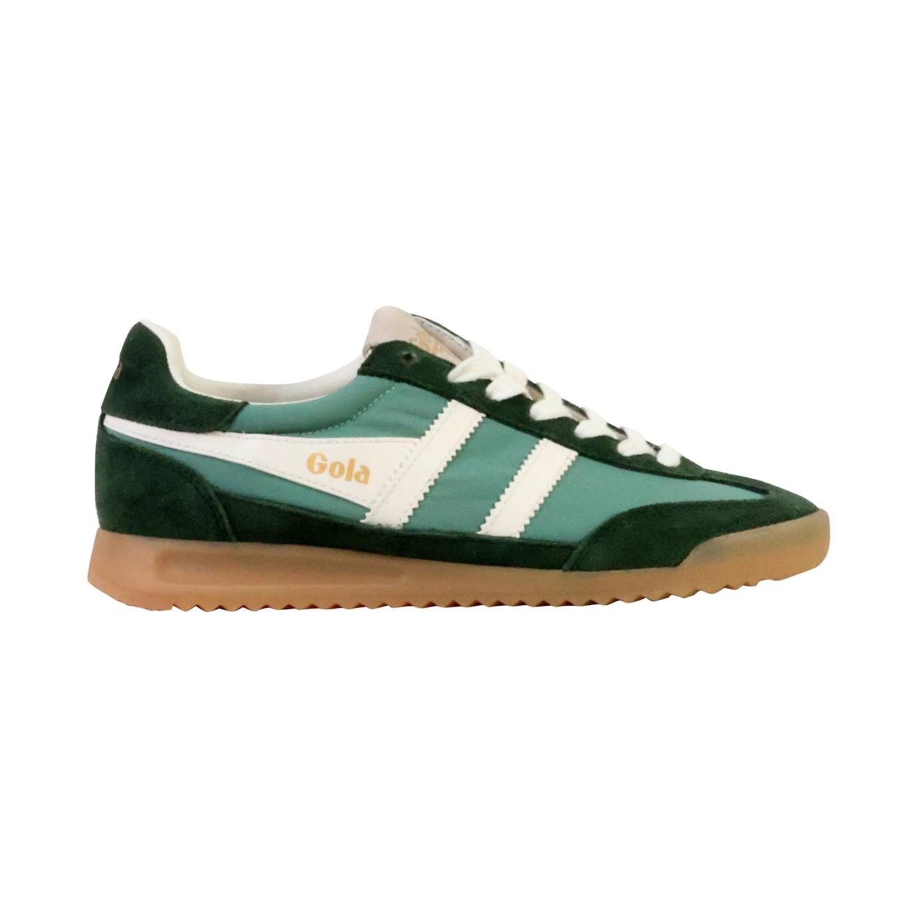 Baskets basses à lacets green mist evergreen off white
