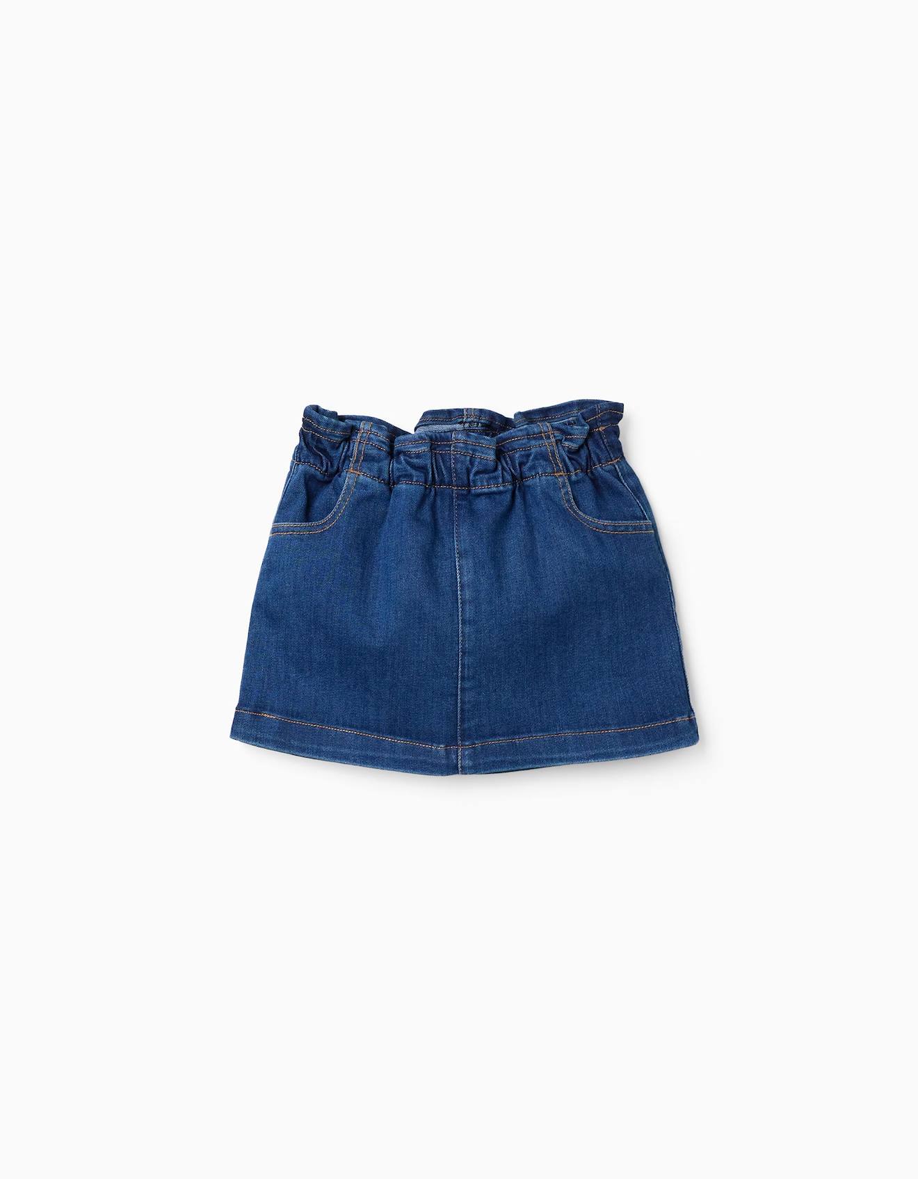 Jupe En Jean Avec Taille Paperbag Et Poches Bleu 19 €