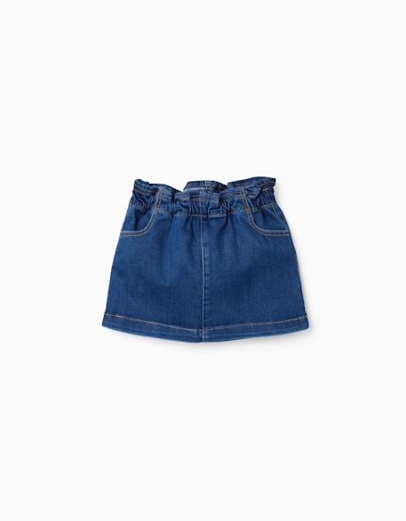 Bébé-Jupe en jean avec taille paperbag et poches