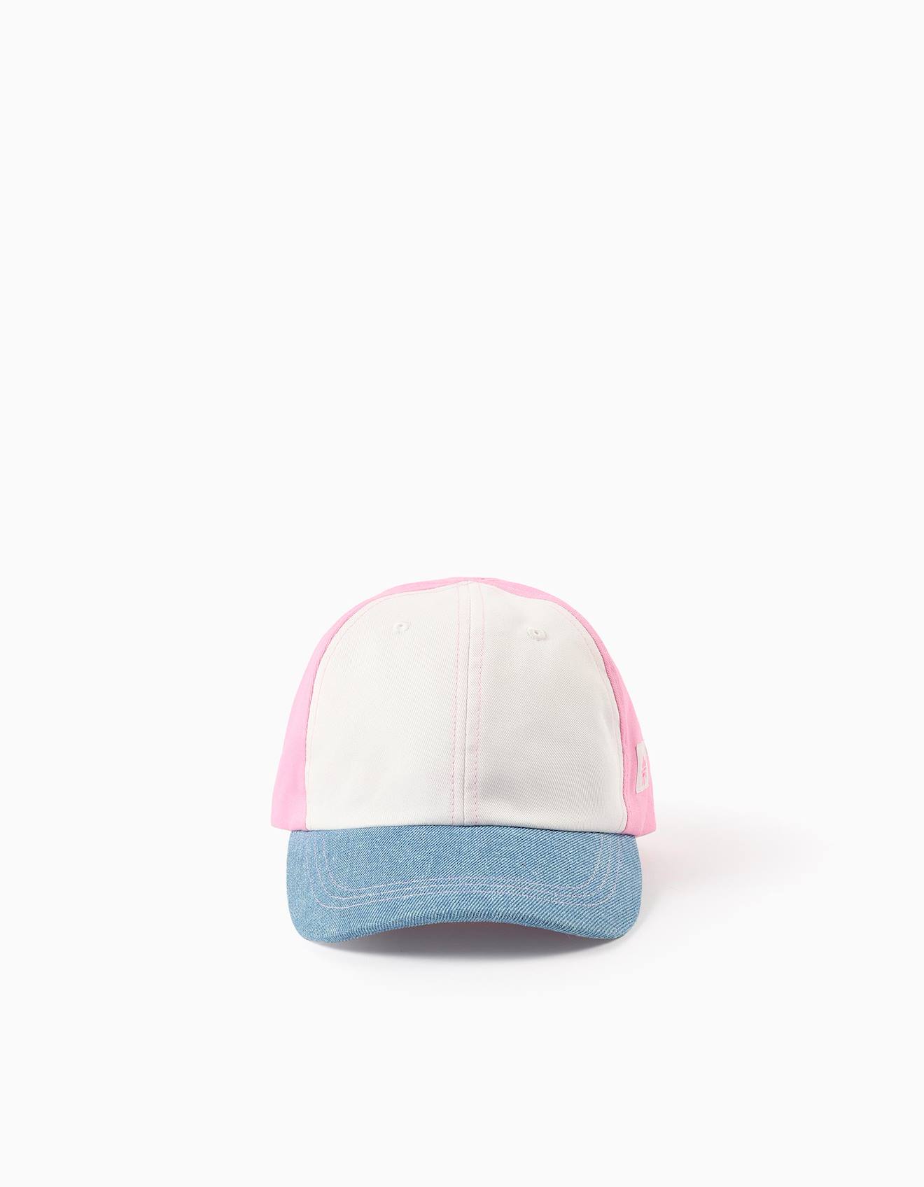 Casquette En Coton Avec Bloque De Couleurs Rose