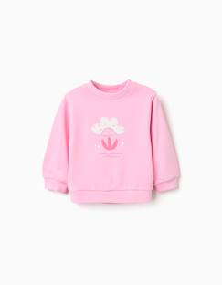Sweat en coton avec imprimé floral à l'avant  - vertbaudet enfant
