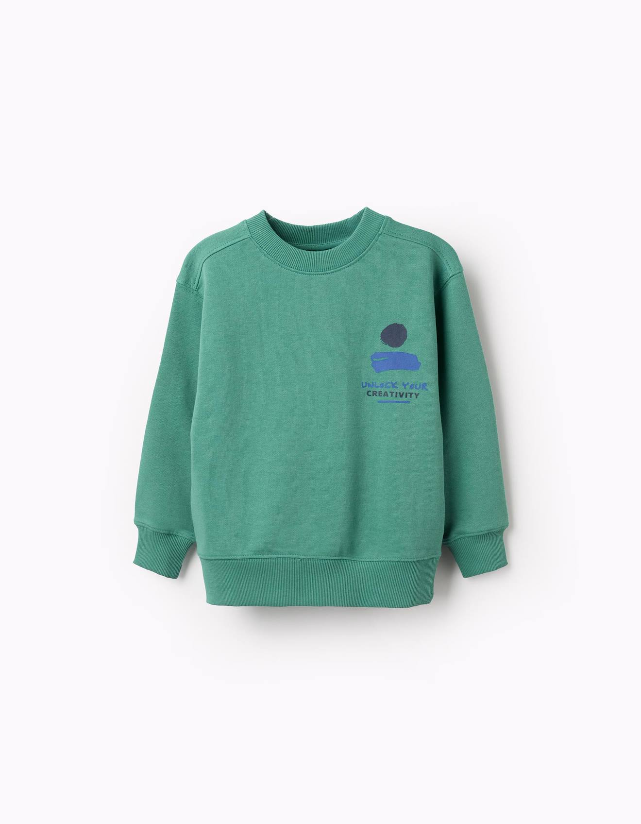 Sweat En Coton Avec Imprim Unlock Your Creativity Vert 13 €