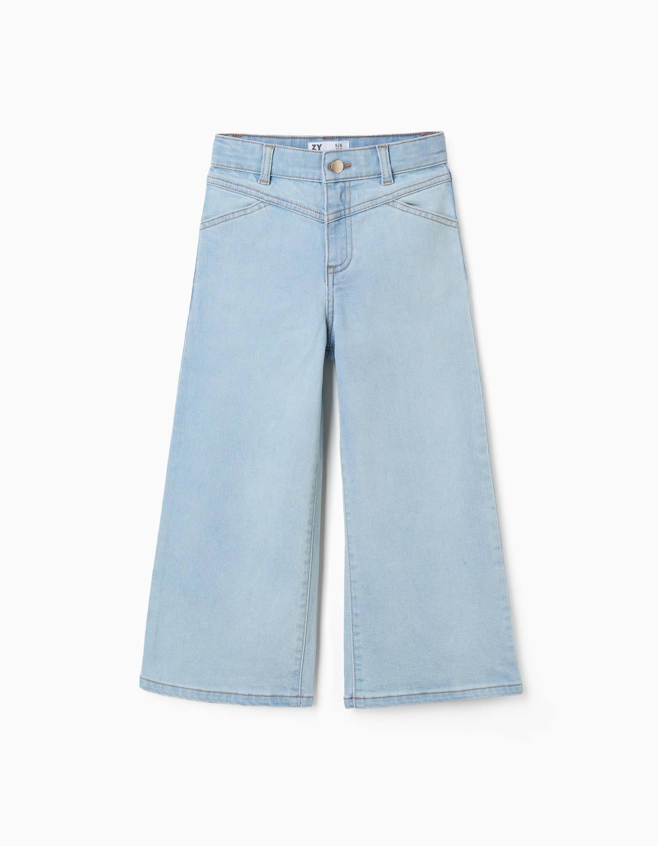 Jean Jambe Large En Coton Bleu Clair 18 €