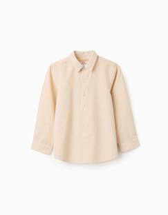Chemise en coton à manches longues et rayures  - vertbaudet enfant