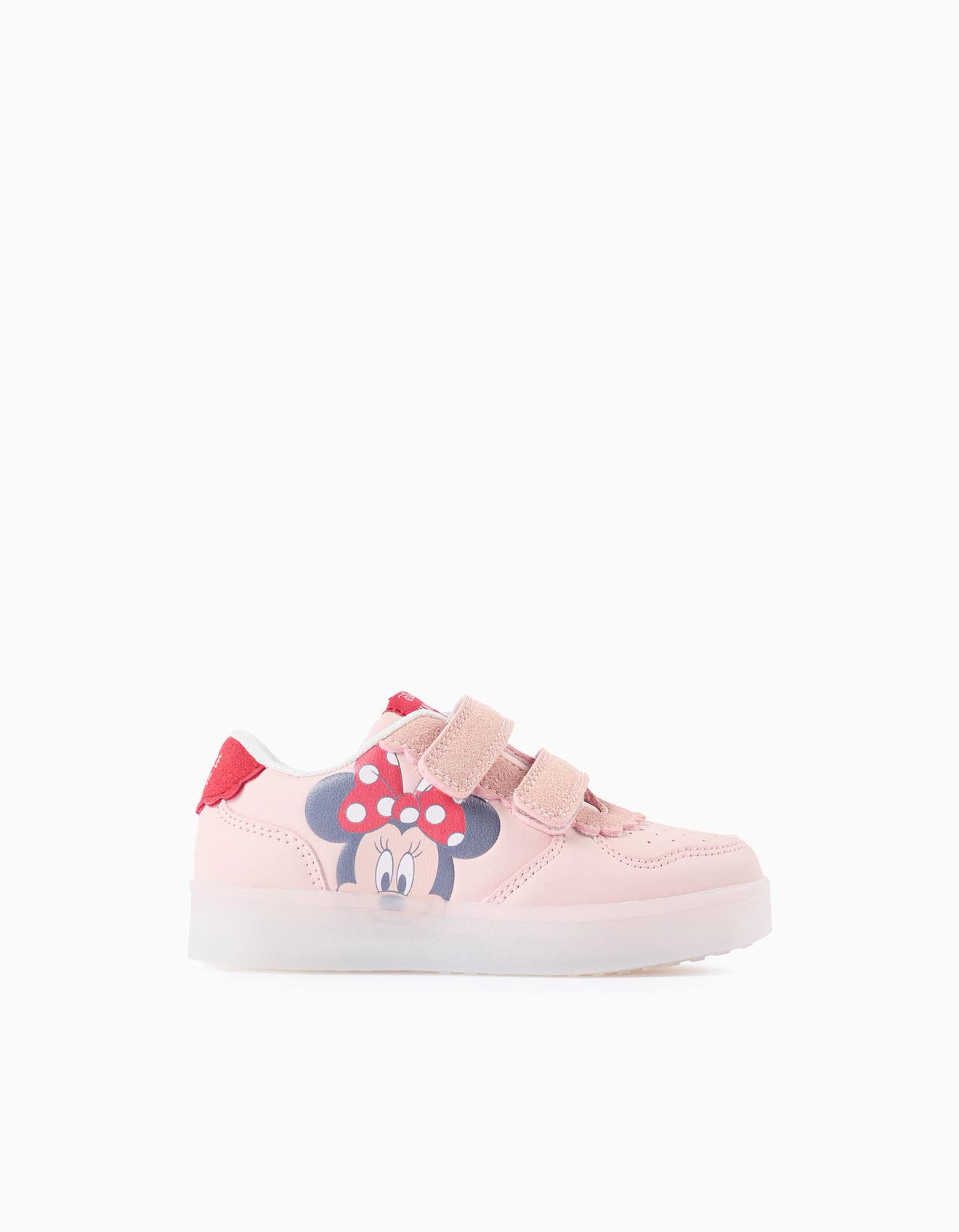 Baskets Bi-matire Lumineuses Avec Minnie Rose Clair 35 €