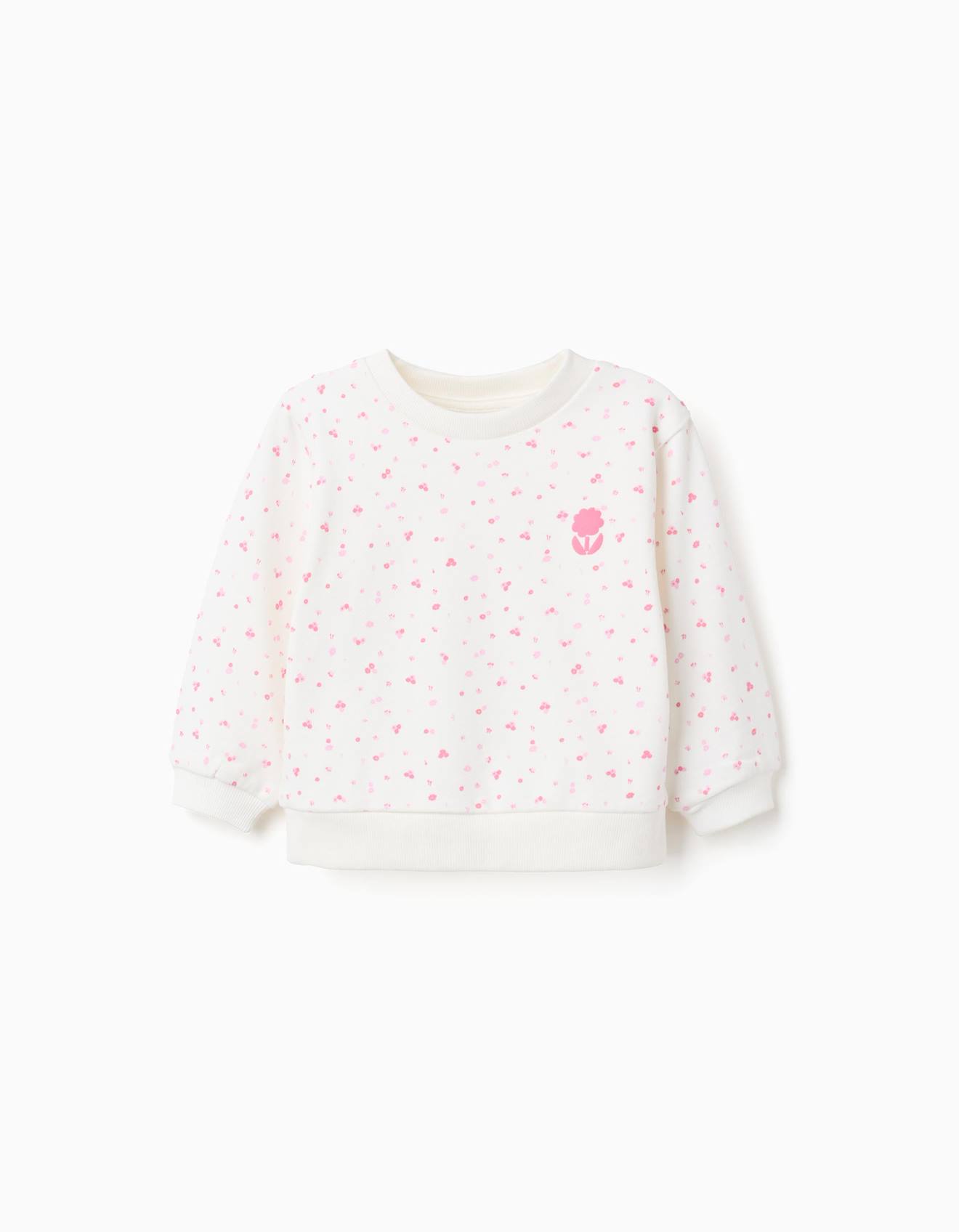 Sweat En Coton Motif Floral Beige Clair 19 €