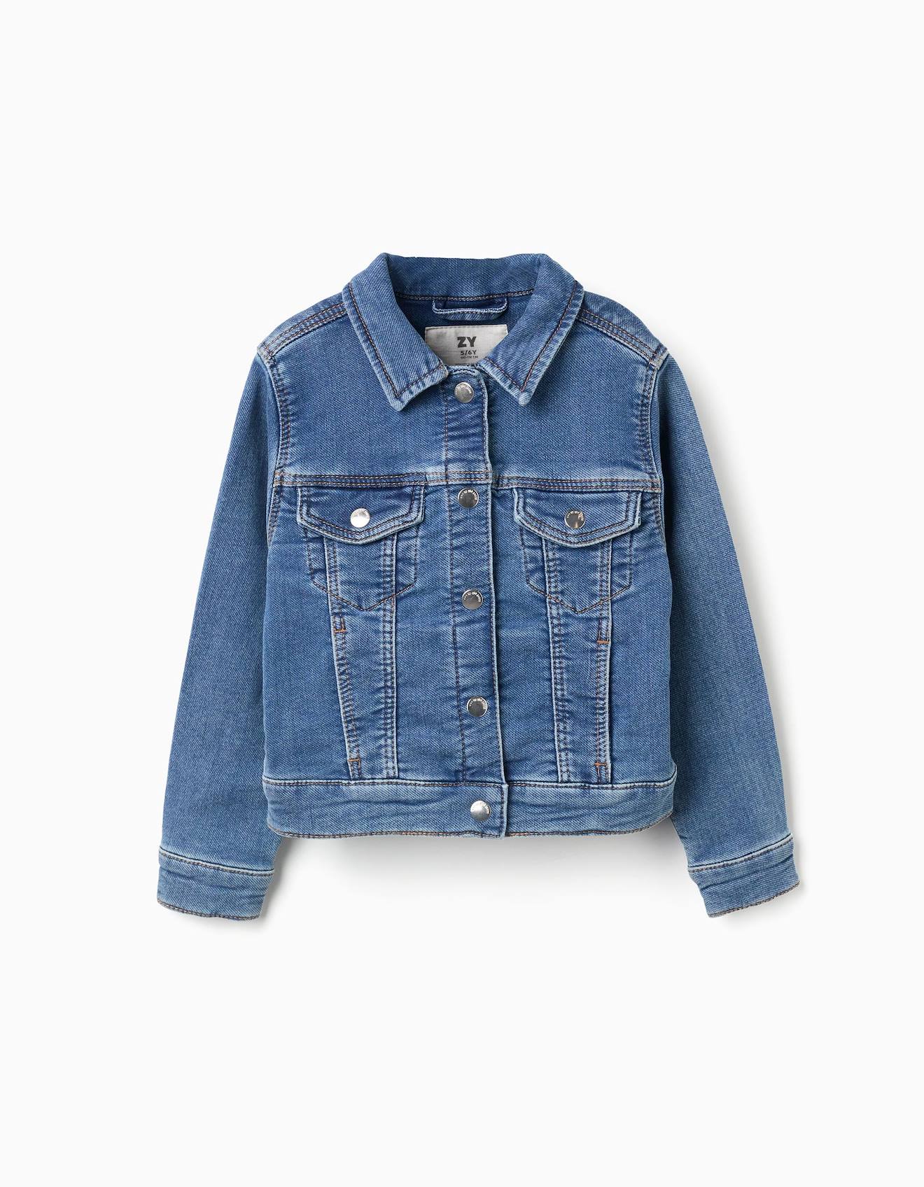 Veste En Jean À Quatre Poches Bleu