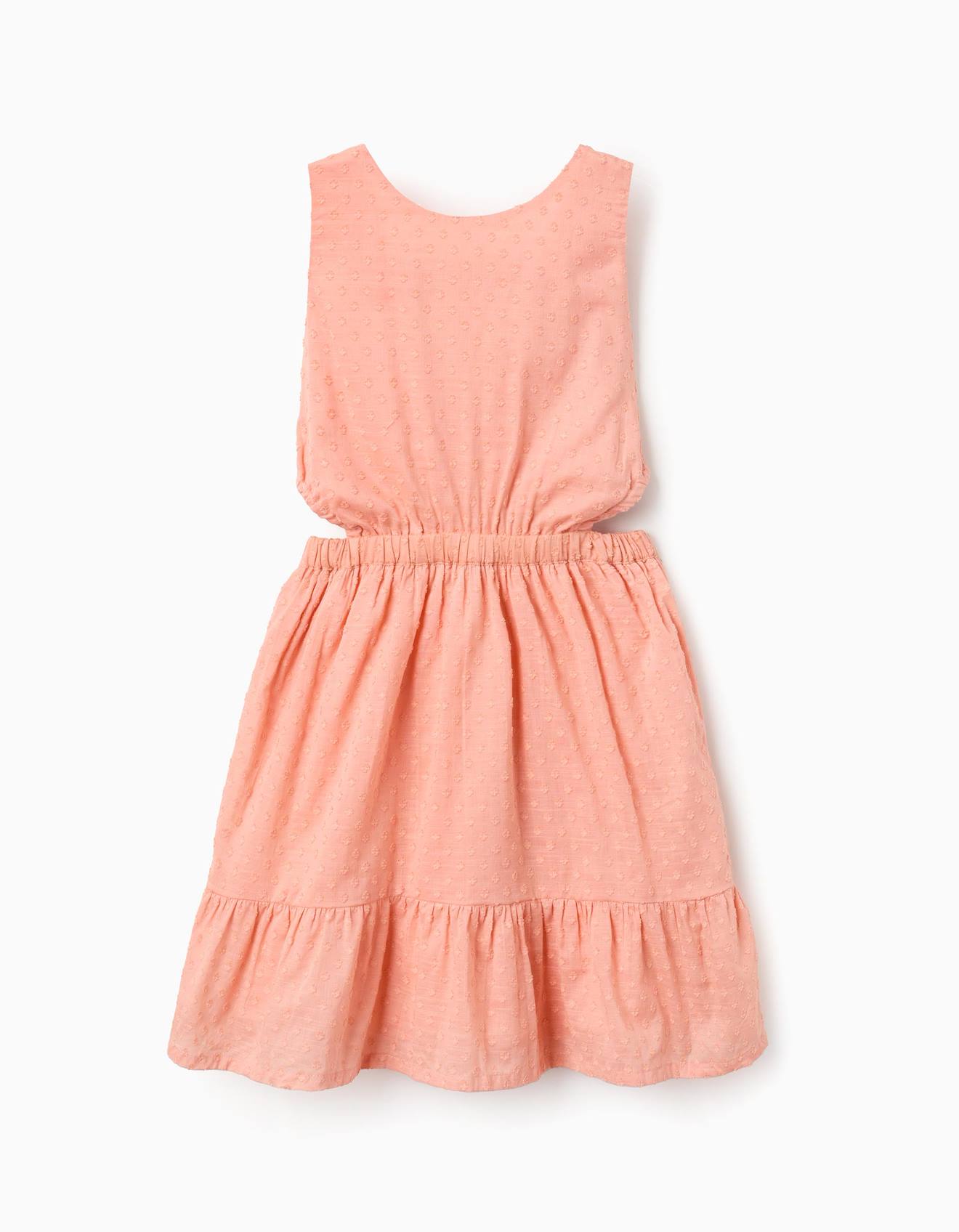 Robe En Coton Pois Suisses Et Dcoupes Orange Clair 26 €