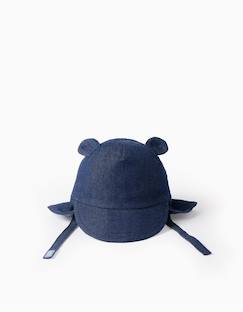 -Casquette légionnaire en denim de coton avec oreilles 3d