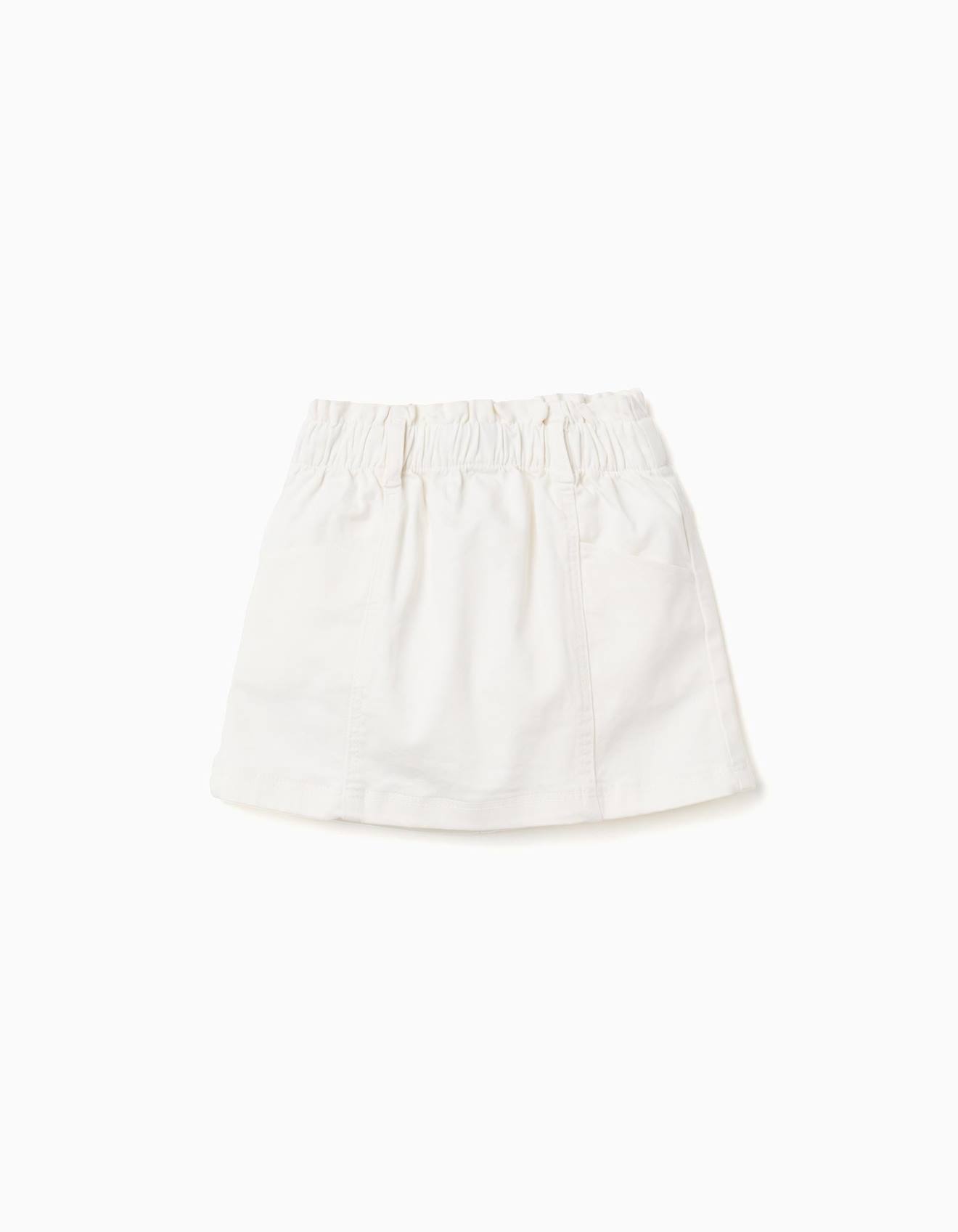 Jupe En Serg Avec Taille Paperbag Et Poches Blanc 17 €