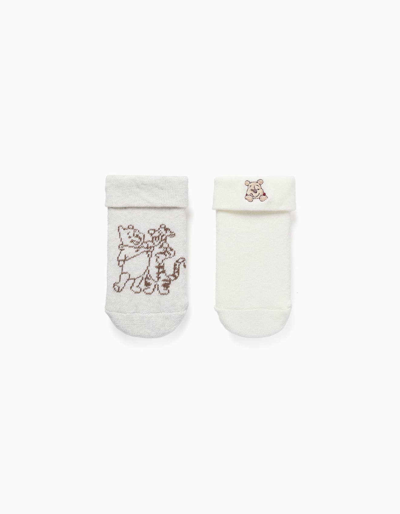 2 Paires De Chaussettes En Éponge Winnie L'ourson Multicolore