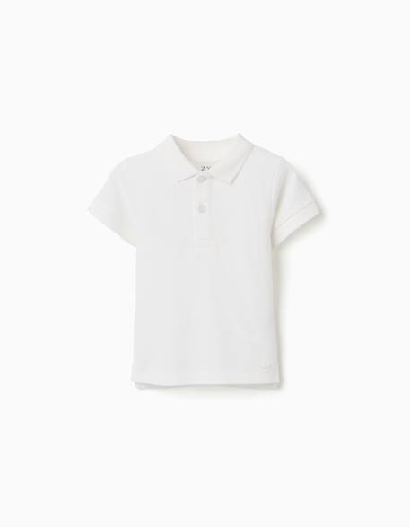 Bébé-Polo en coton, à manches courtes, boutons