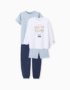 -Lot de 2 pyjamas courts/longs en coton à imprimés