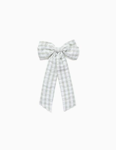 Barrette à cheveux avec nœud vichy b&s  - vertbaudet enfant