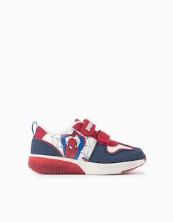 Chaussures-Chaussures garçon 23-38-Baskets, tennis-Baskets bi-matière lumineuses avec spider-man