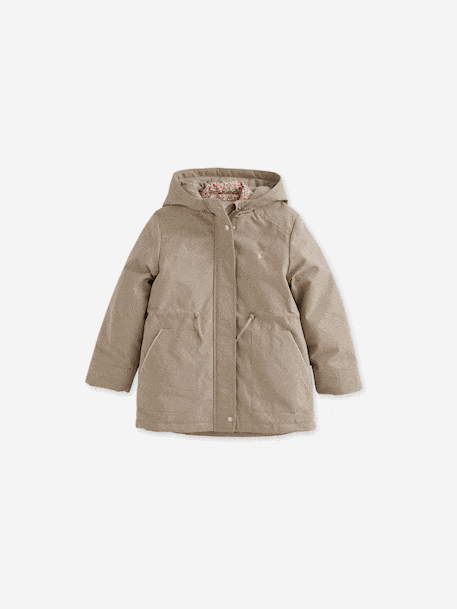Parka fille 3 en 1 parka et coupe-vent imprimé fleurs  - vertbaudet enfant