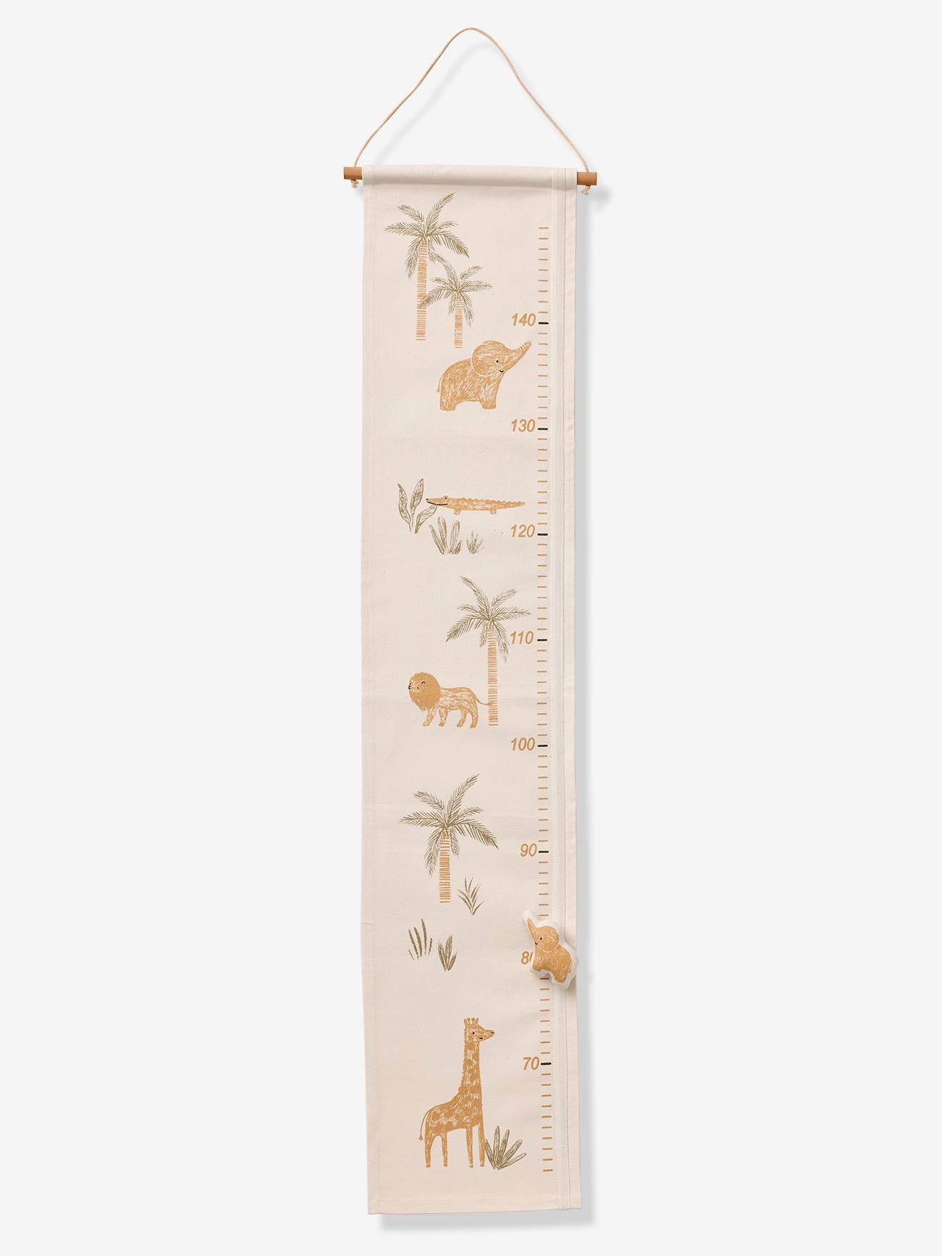 Toise enfant en coton motif animaux beige (Vertbaudet) - Image 2