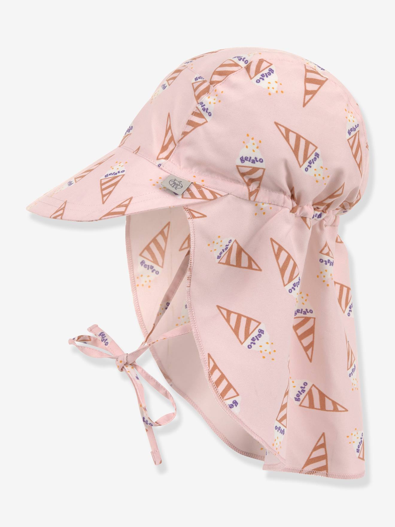 Casquette protège nuque anti-UV rose