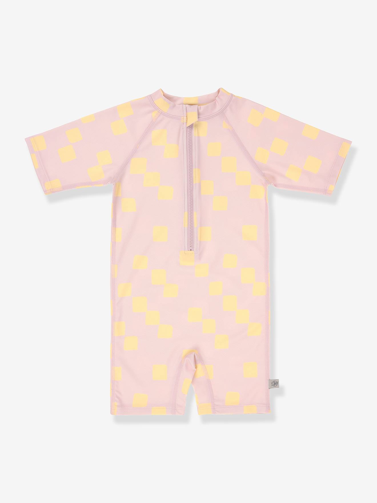 Combinaison manches courtes motif rose