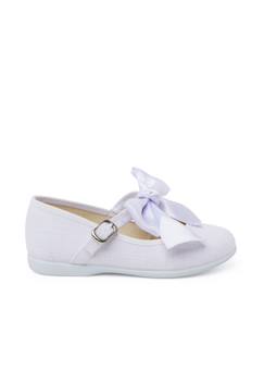 Chaussures babies cérémonie toile nœud satin  - vertbaudet enfant
