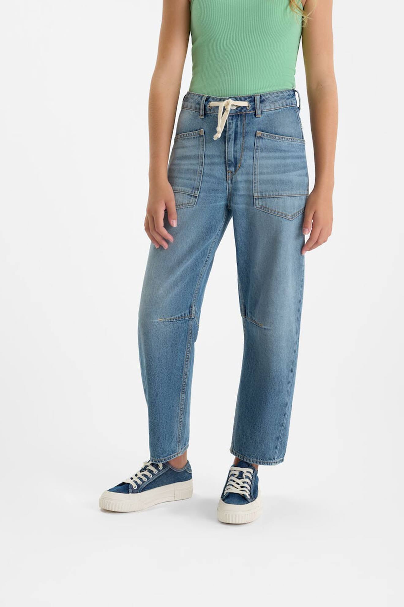 Jeans Loose, Large Monticel, Longueur 34 Blue