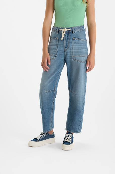 Fille-Jeans loose, large monticel, longueur 34