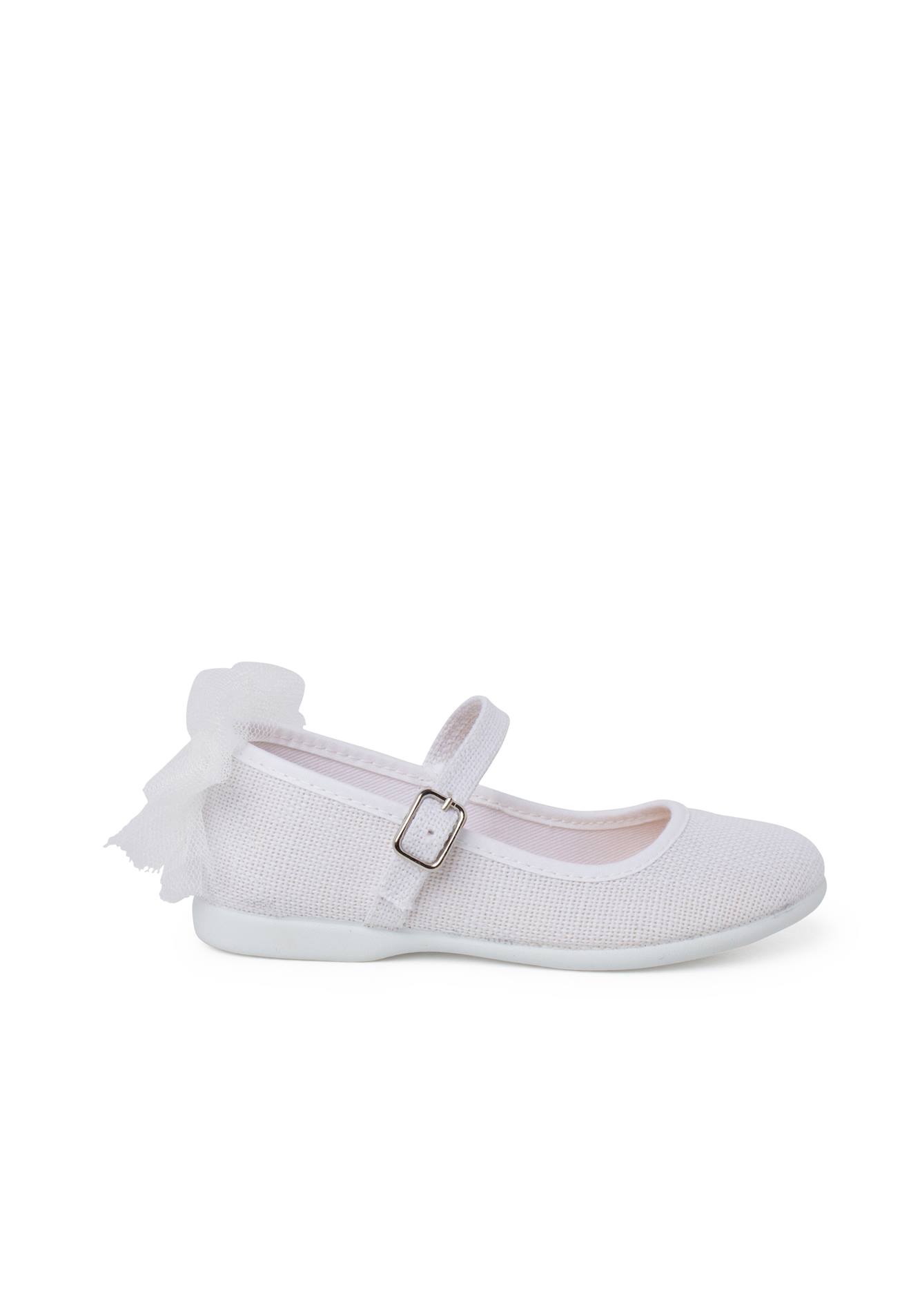 Chaussures Babies Cérémonie Nœud De Tulle Blanc