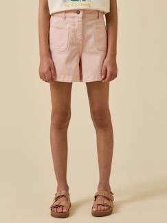 -Short fille denim couleur
