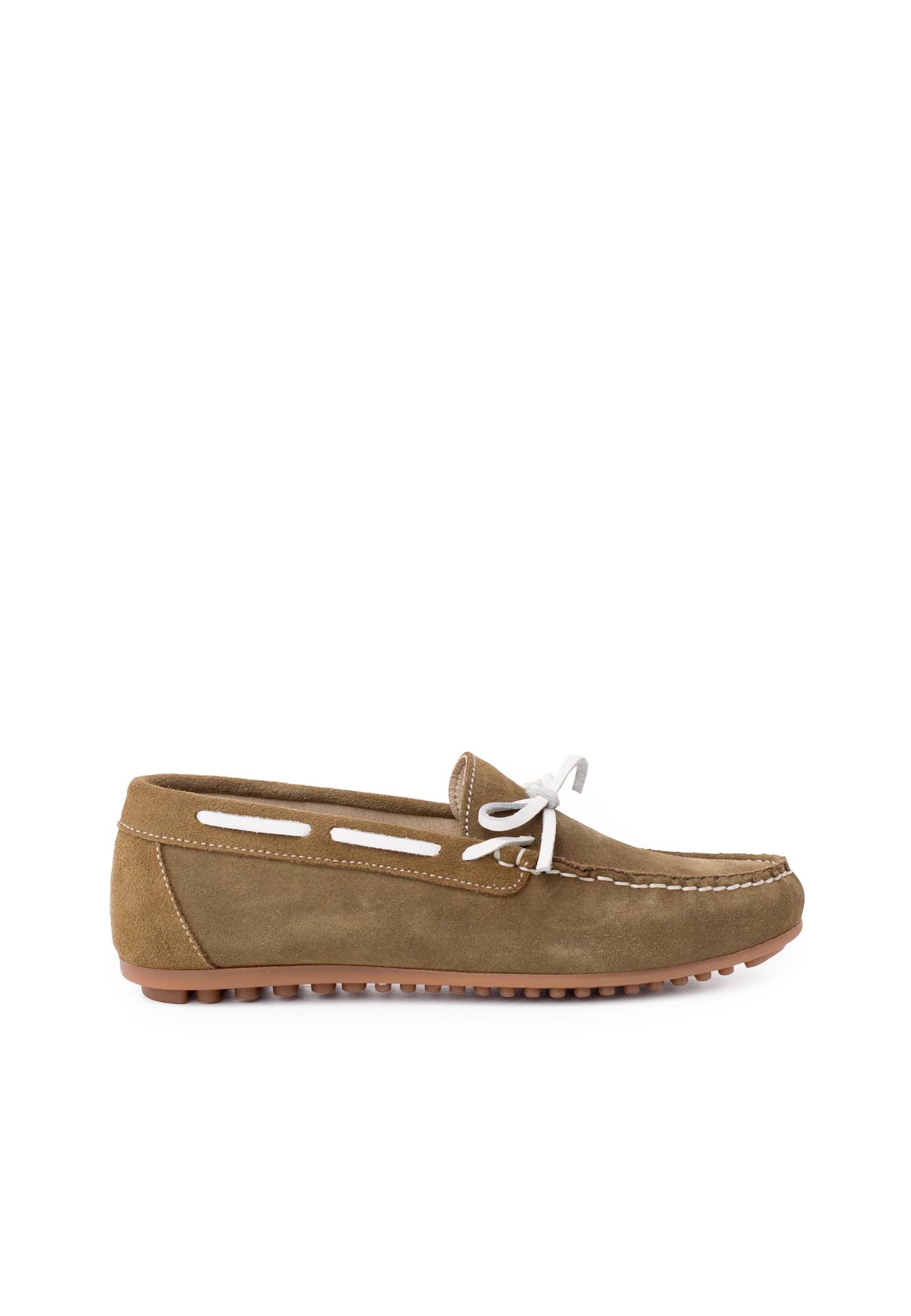Mocassins De Cérémonie En Suède Avec Nœud Pour Garçon Vert