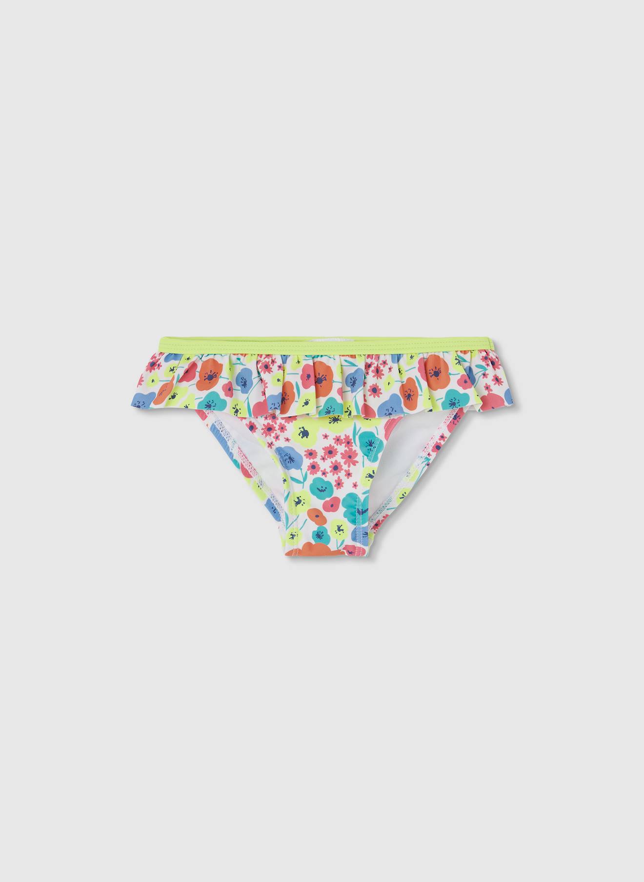 Maillot De Bain Fille Imprimé Fleurs Multicolore