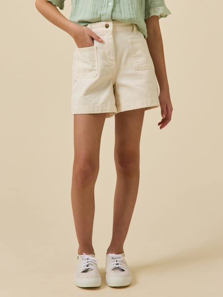 Fille-Short fille denim couleur