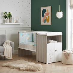 Chambre et rangement-Chambre-Lit bébé combiné évolutif en bois - teddy
