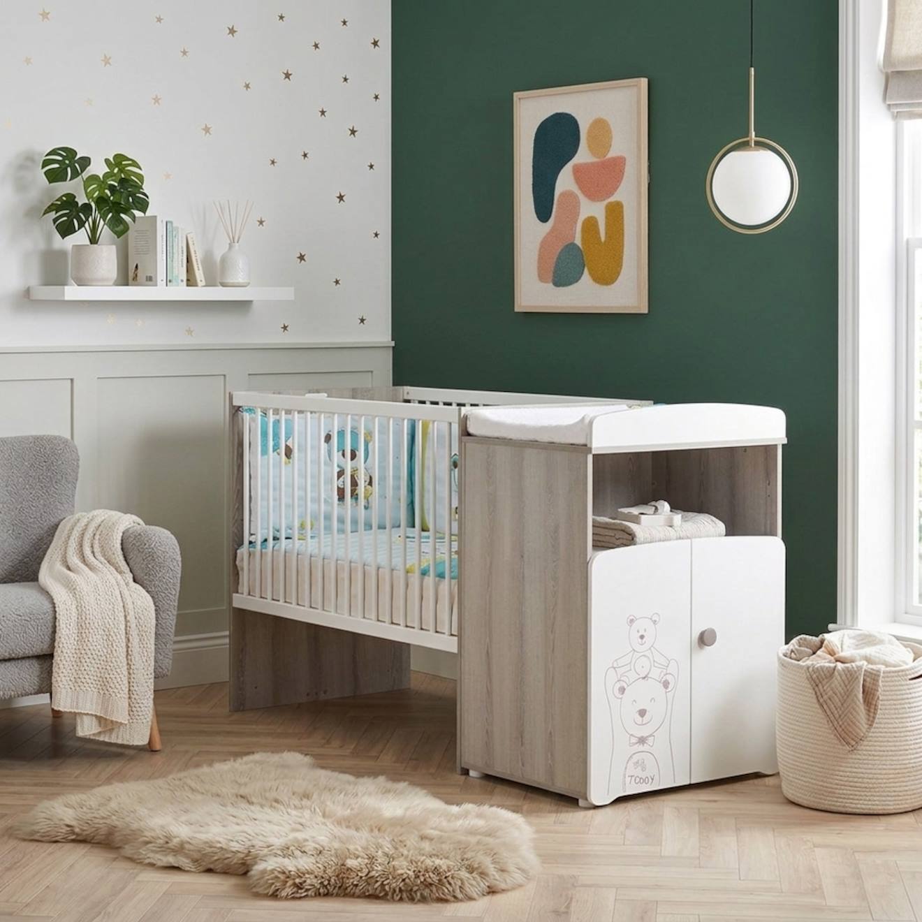 Lit Combiné Évolutif En Bois - Teddy Blanc Lit Combiné Évolutif En Bois - Teddy Blanc