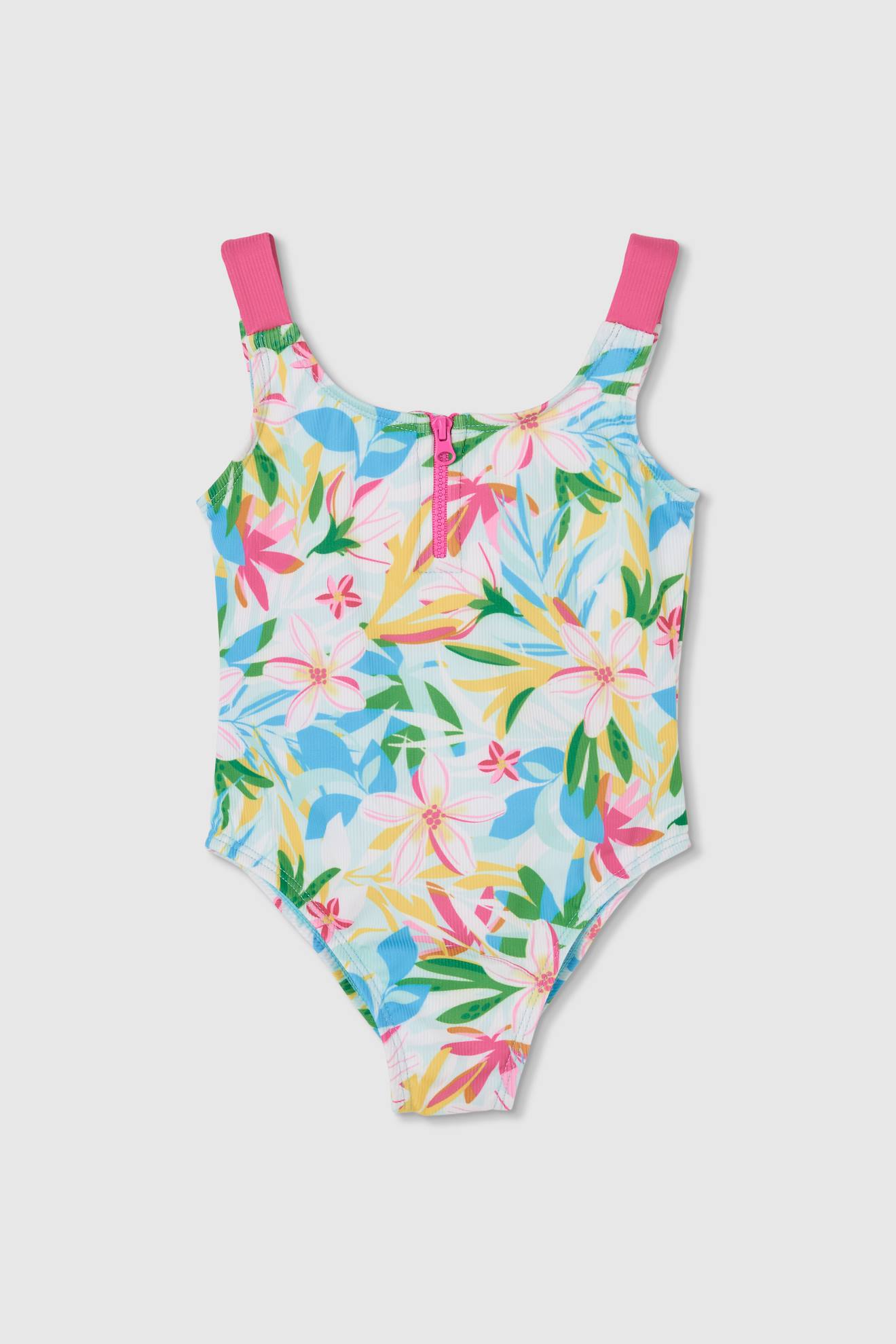 Maillot De Bain Fille À Motifs Floraux Multicolore
