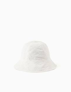 -Bob en coton avec broderie anglaise