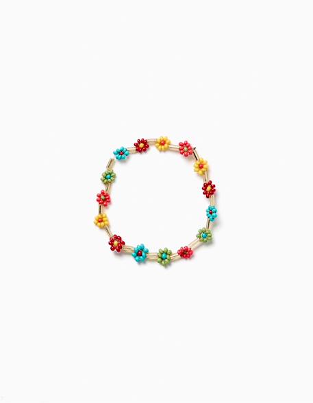 Fille-Bracelet à perles florales